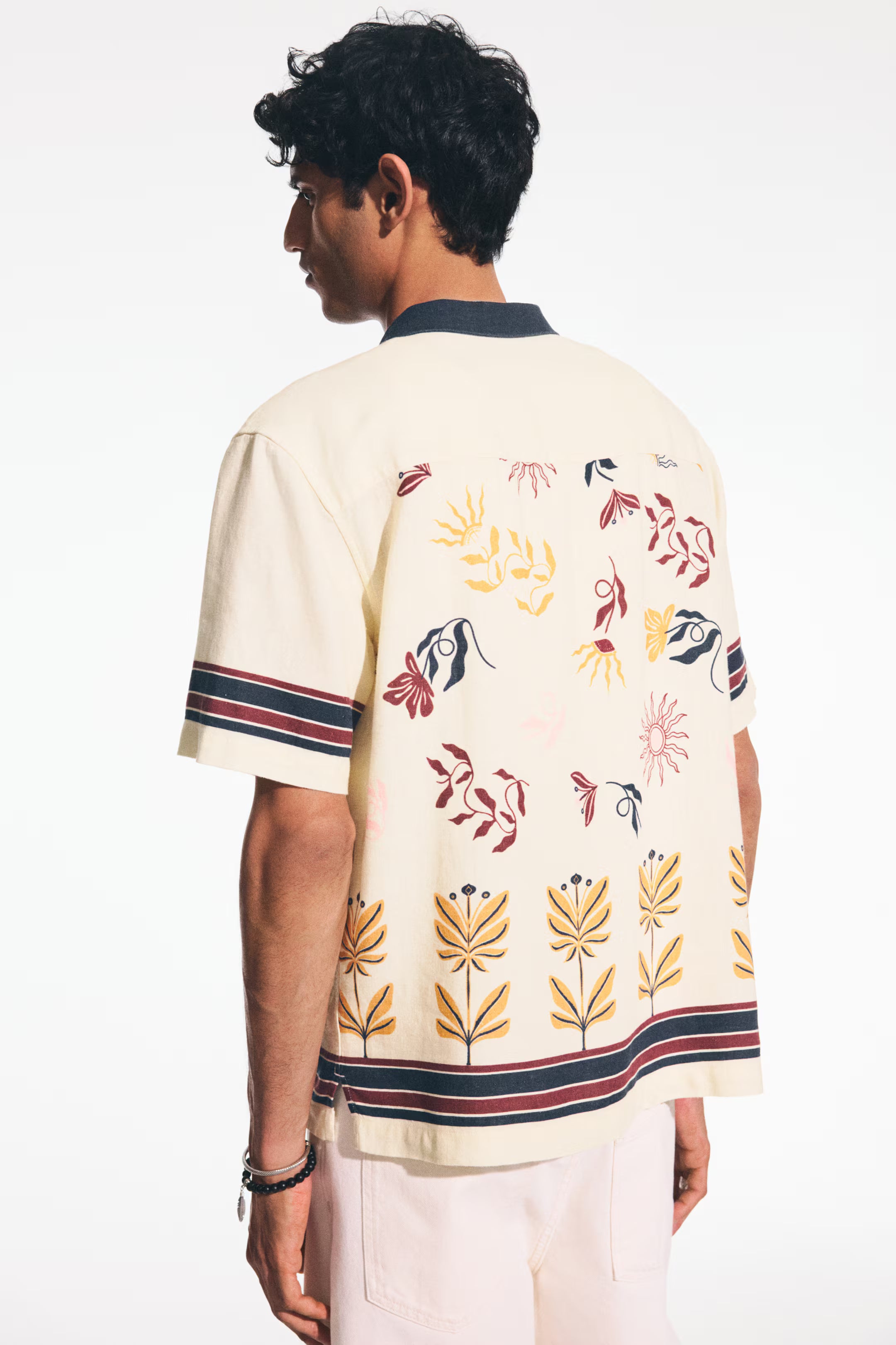 Regular Fit Linen-blend resort shirt