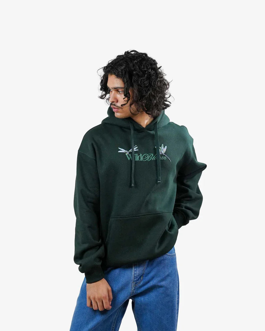 Wild Bloom Green Hoodie