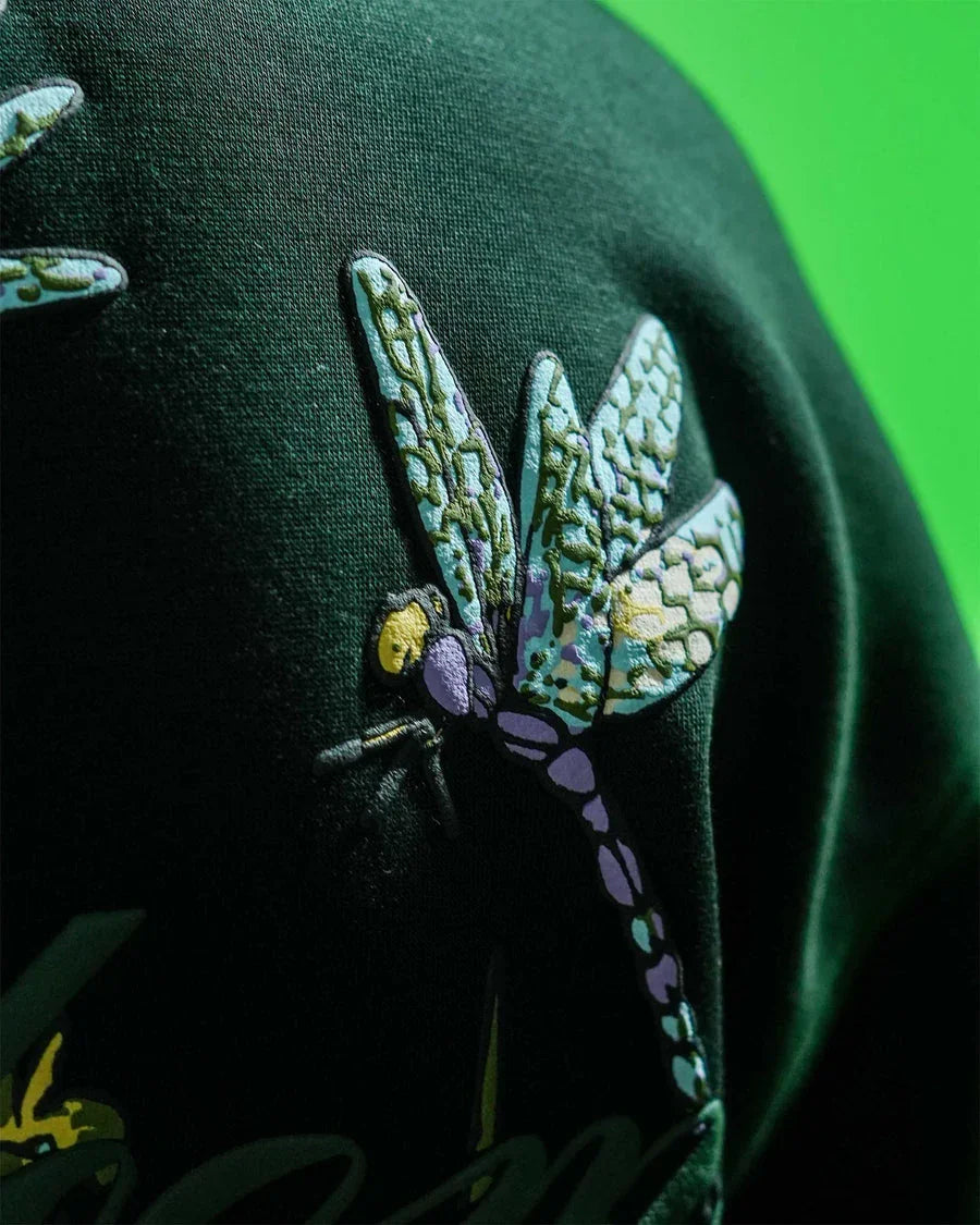 Wild Bloom Green Hoodie