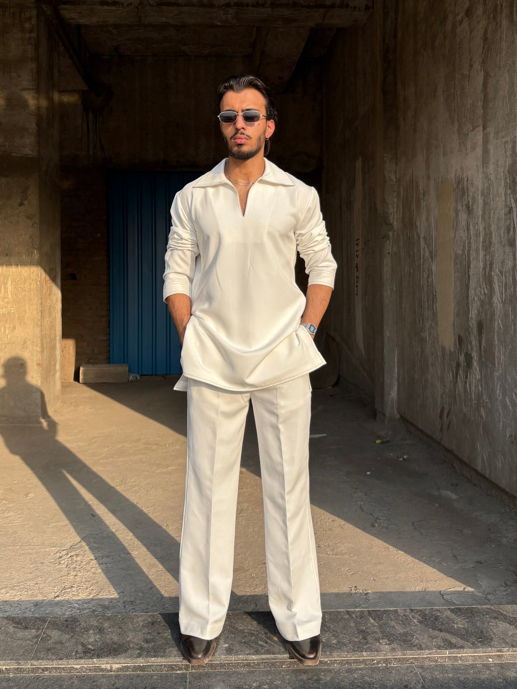 White Classic Kurta Co-ord