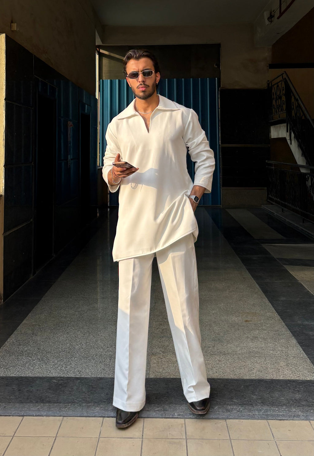 White Classic Kurta Co-ord