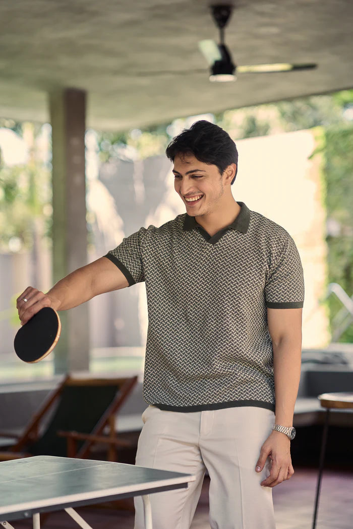 Jazra Green Old Money Polo