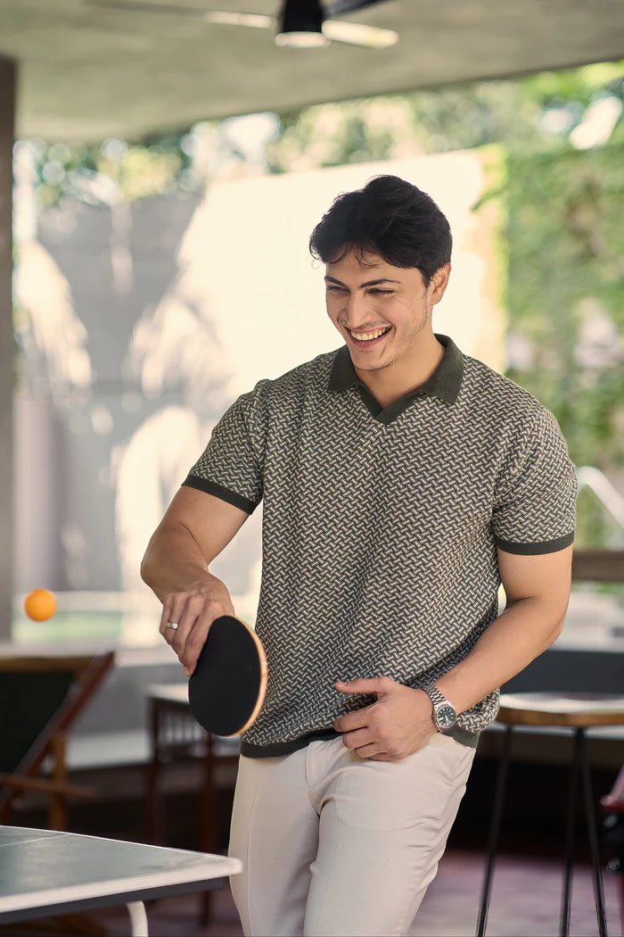 Jazra Green Old Money Polo